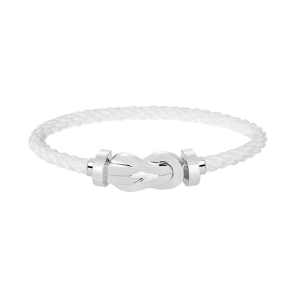 [Elitejewels]Chance Armband mit großer 8-stelliger Schnalle, ohne Diamanten, Silber