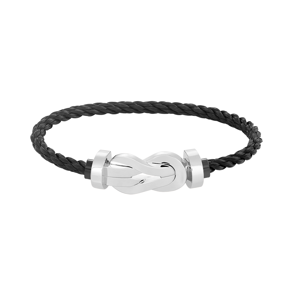 [Elitejewels]Chance Armband mit großer 8-stelliger Schnalle, ohne Diamanten, Silber