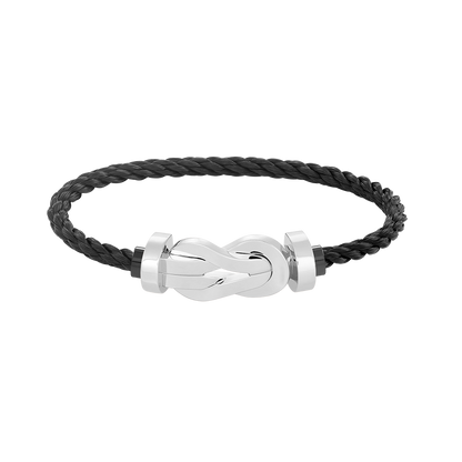 [Elitejewels]Chance Armband mit großer 8-stelliger Schnalle, ohne Diamanten, Silber