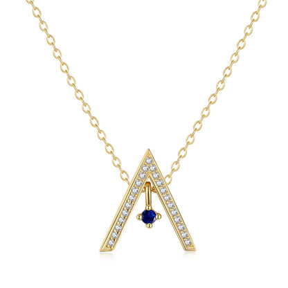 [Elitejewels]Sparkling "A" Shape Necklace