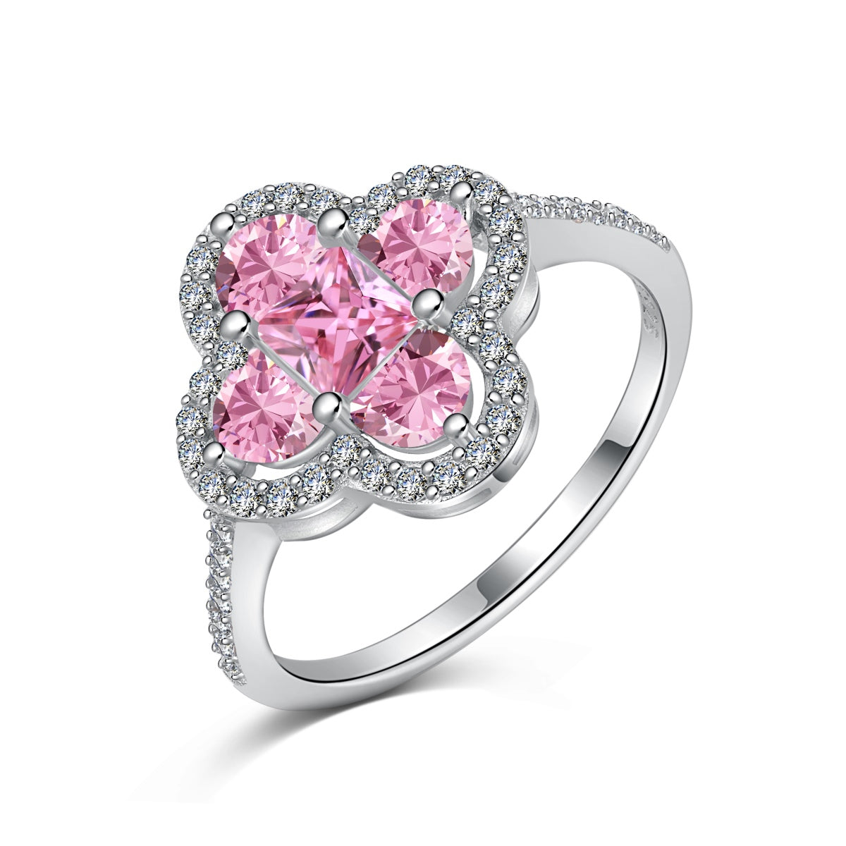 [Elitejewels]Luxurious Eternity Flower Shape Banquet Ring