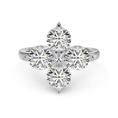 [Elitejewels]Four-Leaf Clover Eight-Pointed Star Ring