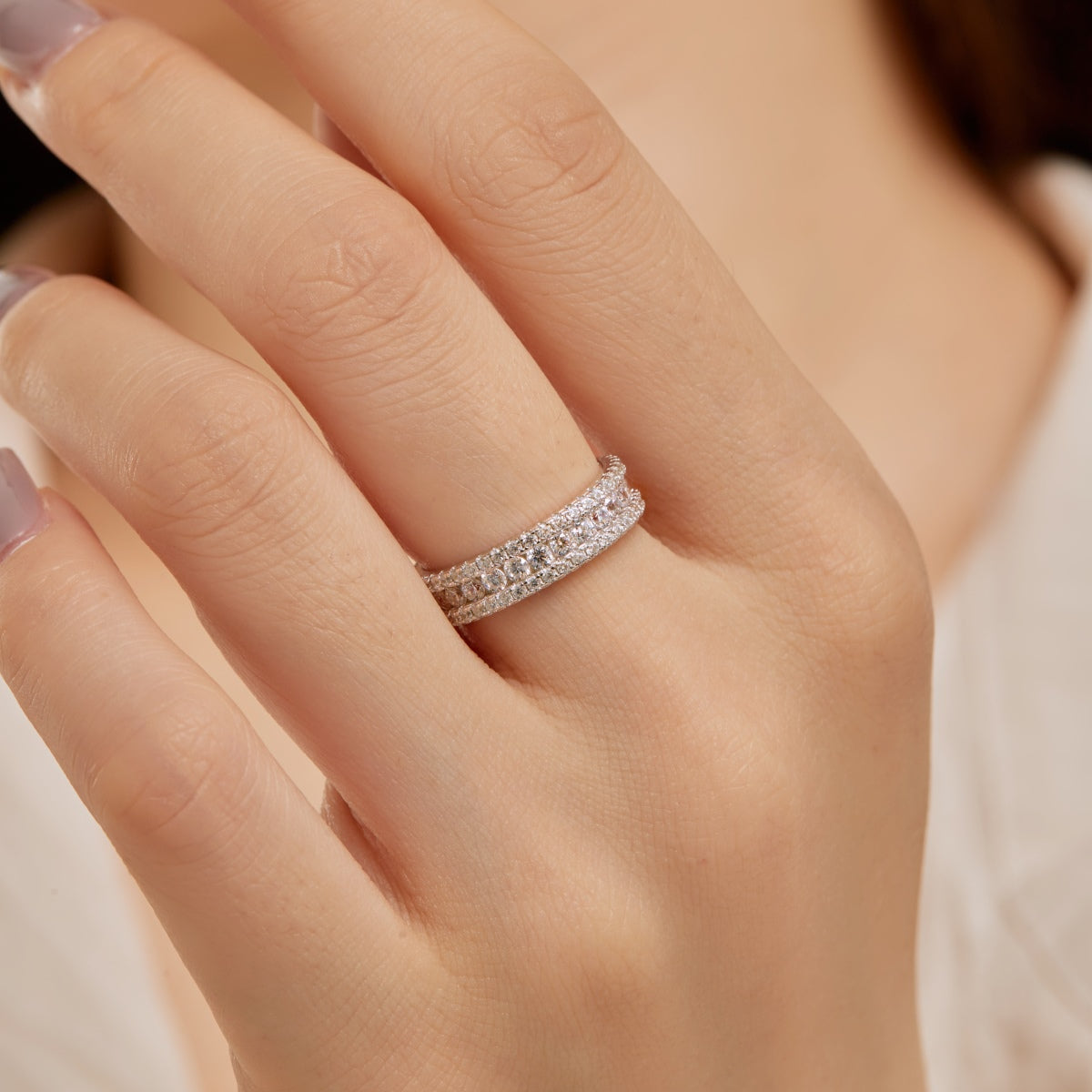 [Elitejewels]Delicate Colorful Round Cut Daily Ring