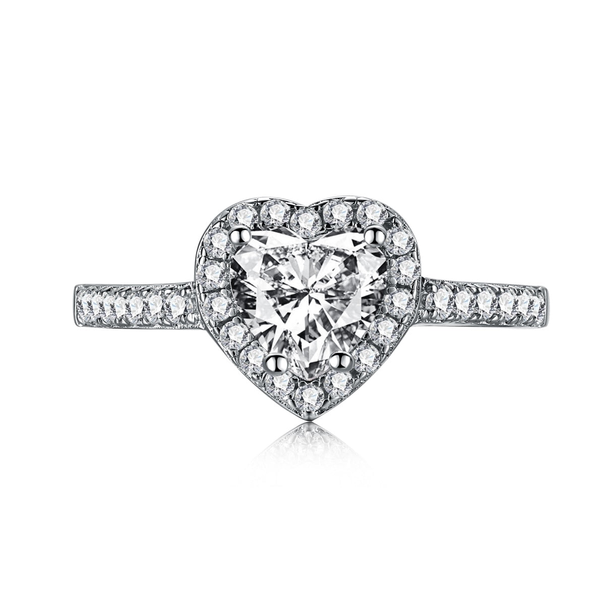 [Elitejewels]Eternity Splashy Romantic Heart Shape Lover Ring