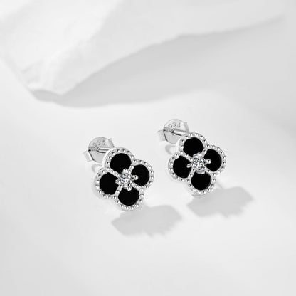 [Elitejewels]Four-Leaf Clover Flower Shape Exquisite Earrings