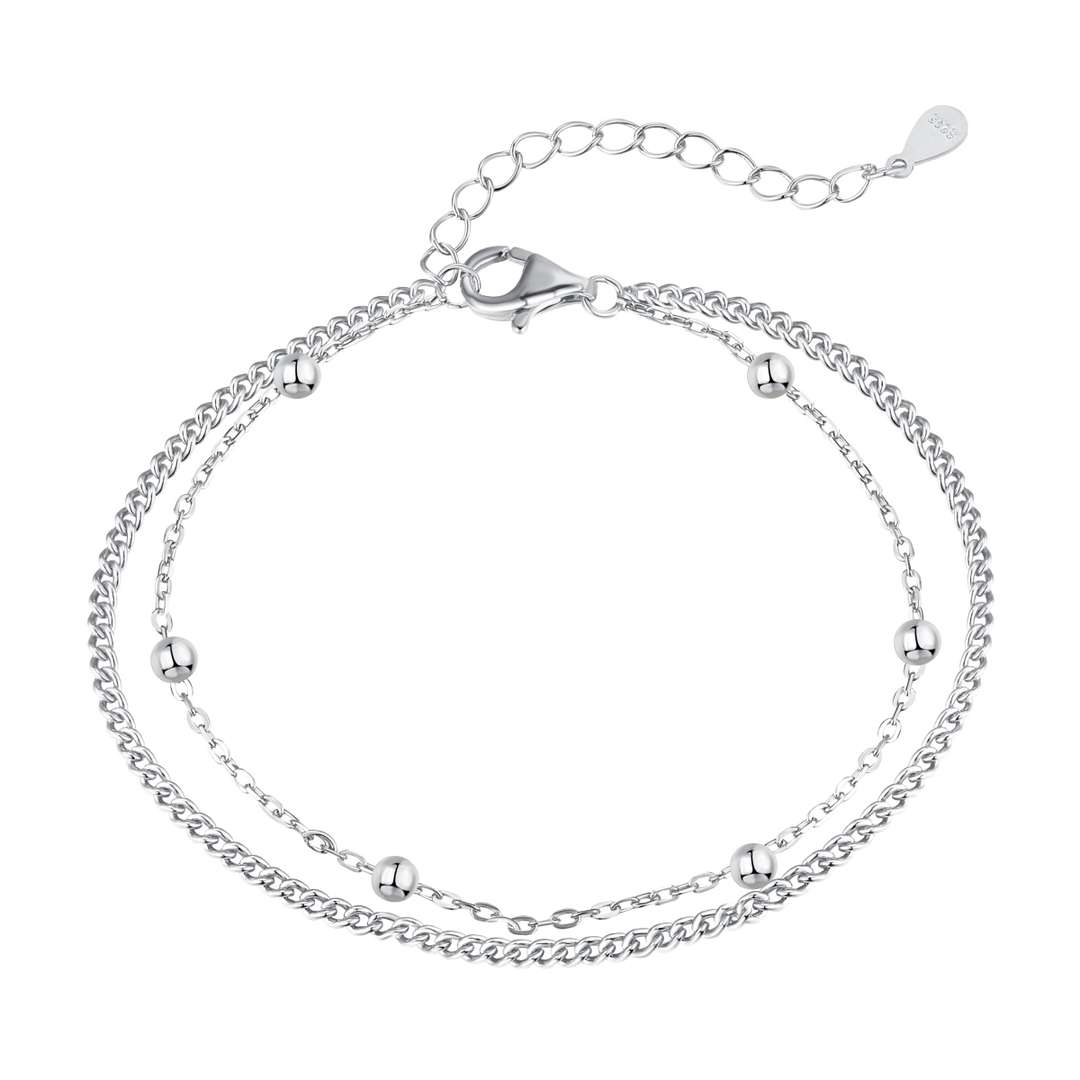 [Elitejewels]Delicate Bead Double Layer Bracelet