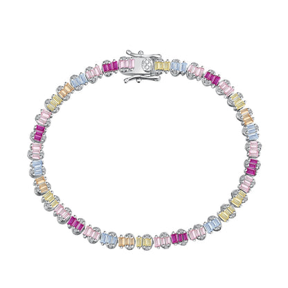 [Elitejewels]Delicate Colorful Emerald Cut Party Bracelet