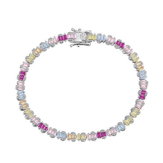 [Elitejewels]Delicate Colorful Emerald Cut Party Bracelet