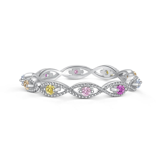 [Elitejewels]Eleganter energetischer Alltagsring mit Rundschliff