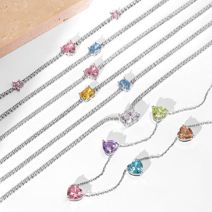 [Elitejewels]Dazzling Pink Heart Flower Necklace