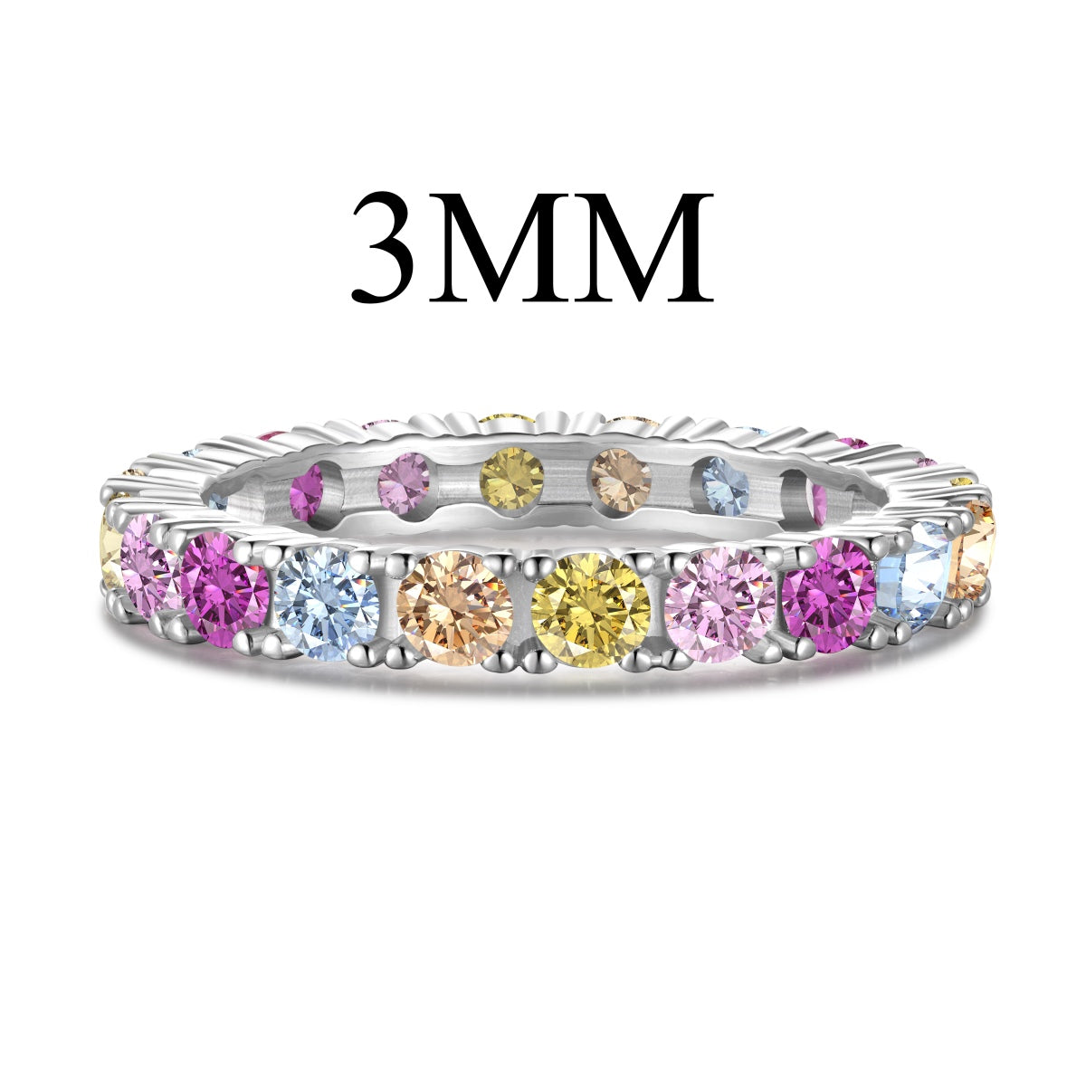 [Elitejewels]Dazzling Lustrous Round Cut Tennis Ring