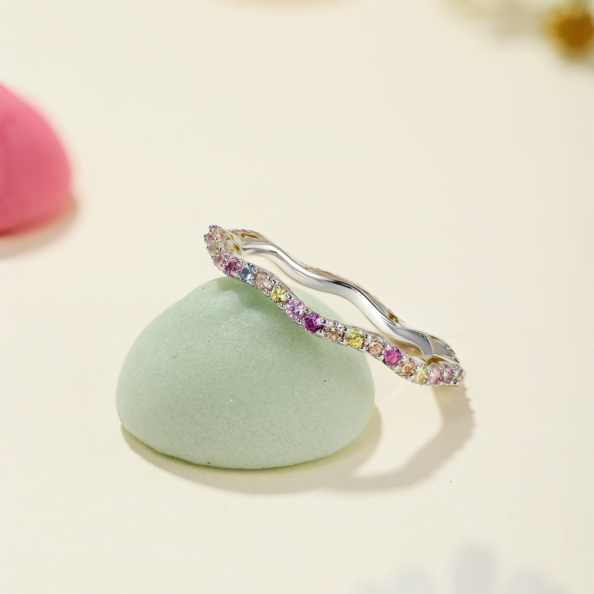 [Elitejewels]Dainty Colorful Round Cut Party Ring