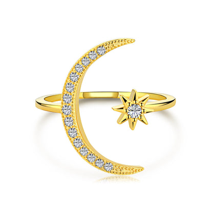 [Elitejewels]Eternity Moon & Star Ring