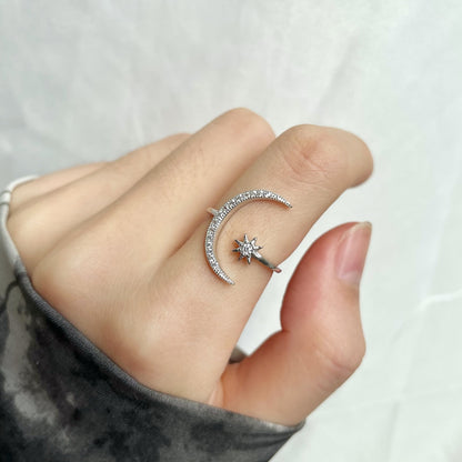 [Elitejewels]Ewigkeitsring mit Mond und Stern