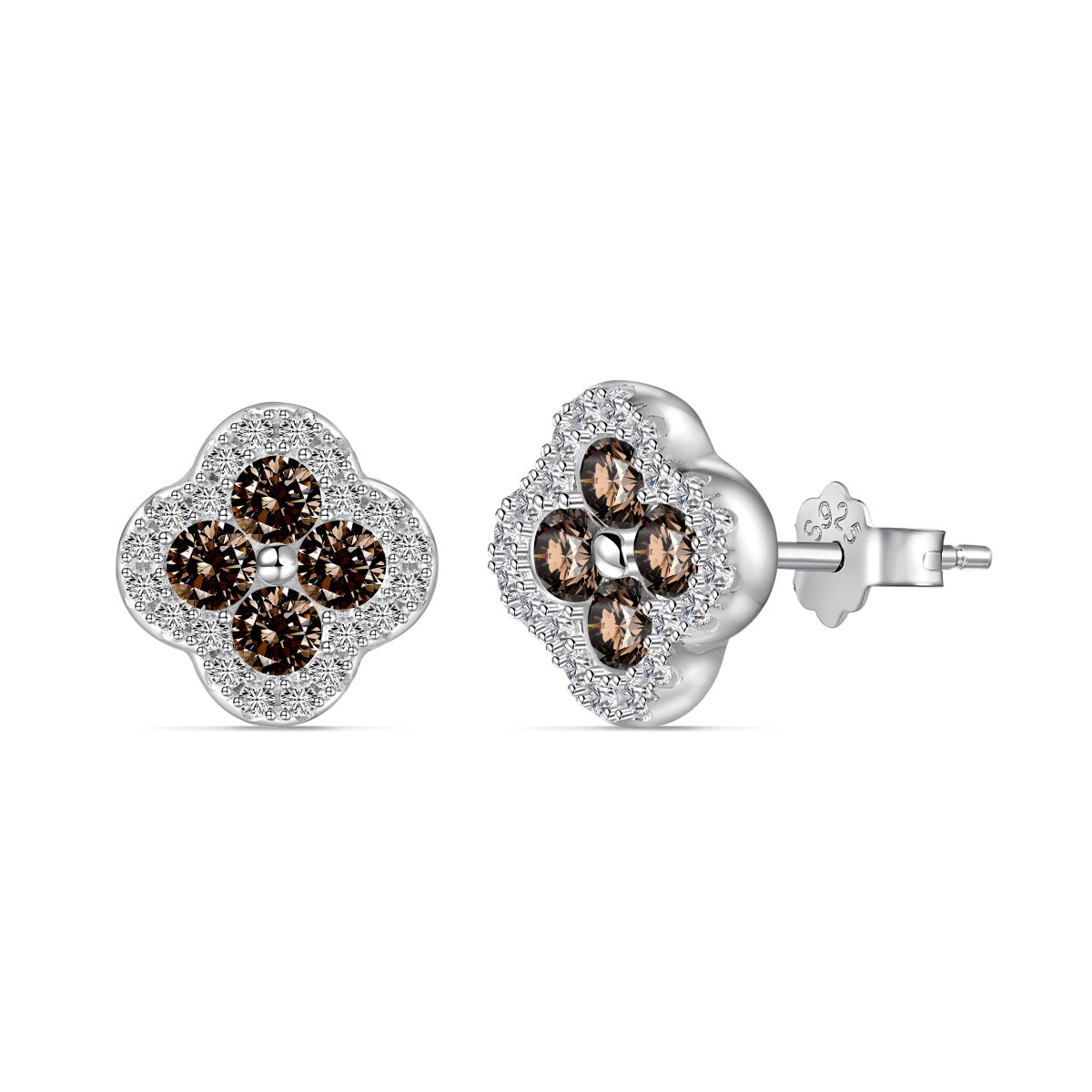 [Elitejewels]Four-Leaf Clover Flower Shaped Earrings