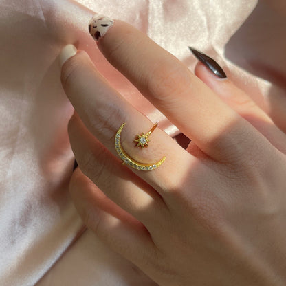 [Elitejewels]Ewigkeitsring mit Mond und Stern