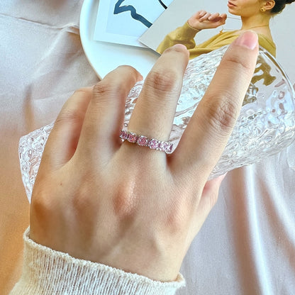 [Elitejewels]Eternity-Tennisring mit Rundschliff