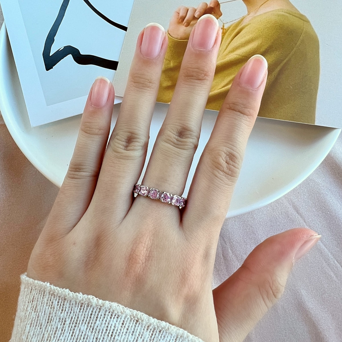 [Elitejewels]Eternity Round Cut Tennis Ring