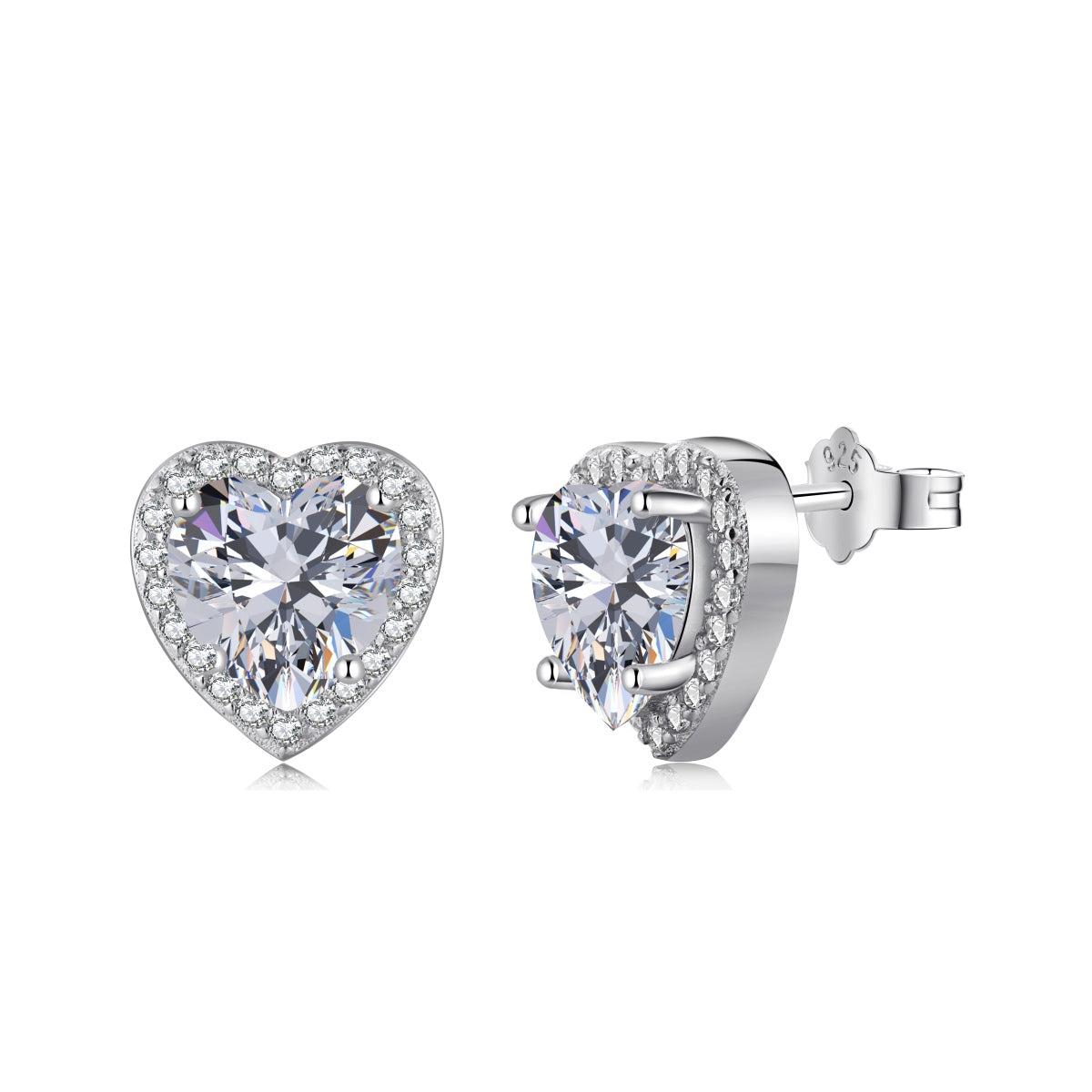 [Elitejewels]Sparkling Heart Shape Lover Earrings