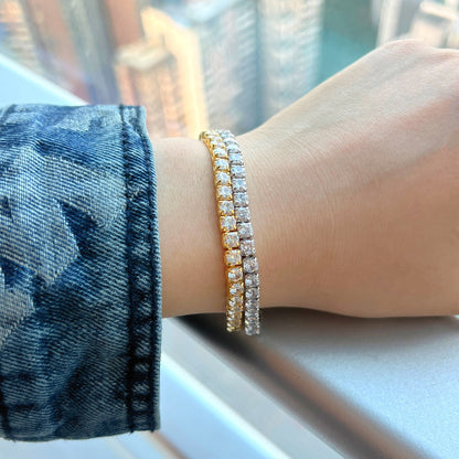 [Elitejewels]Sparkling Radiant Princess Cut Tennis Bracelet