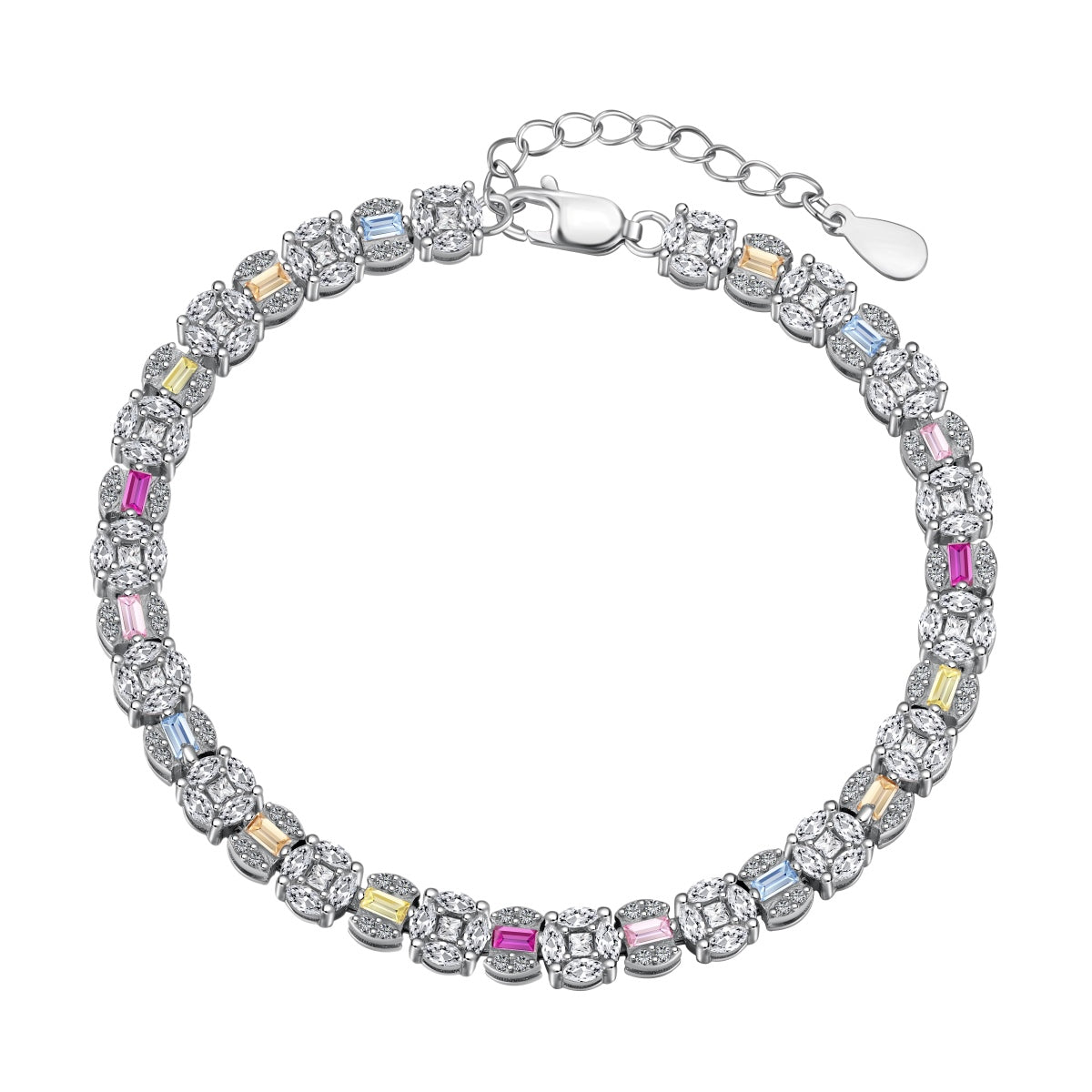 [Elitejewels]Dazzling Radiant Multi Cut Daily Bracelet