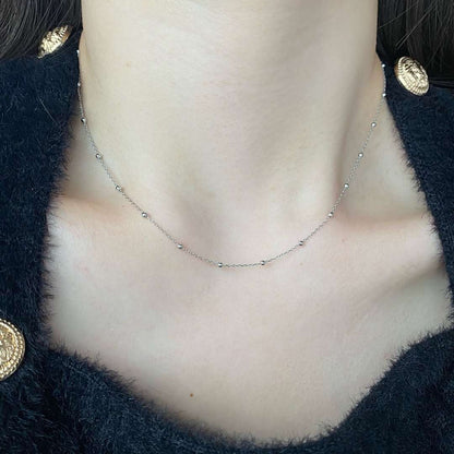 [Elitejewels]Small Bead Clavicle Chain Simple Necklace