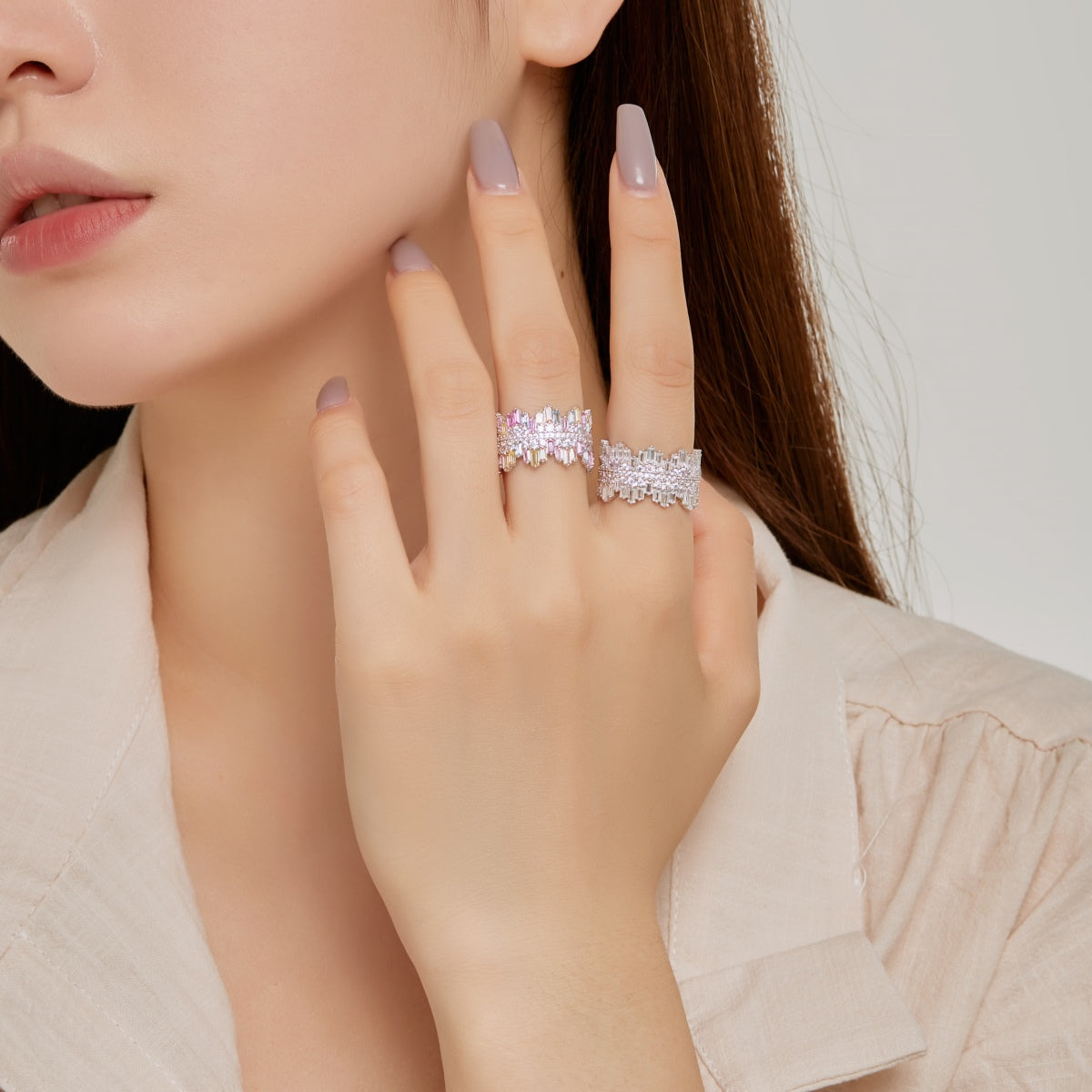 [Elitejewels]Luxurious Colorful Radiant Cut Daily Ring