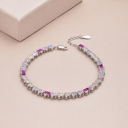 [Elitejewels]Delicate Colorful Emerald Cut Party Bracelet