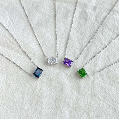 [Elitejewels]Luxurious Square Shape Colorful Necalack