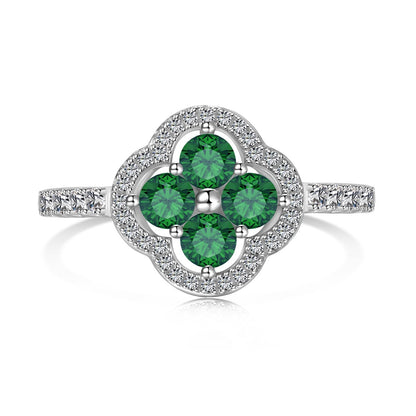 [Elitejewels]Four Leaf Clover Flower Design Ring