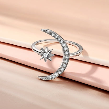 [Elitejewels]Ewigkeitsring mit Mond und Stern