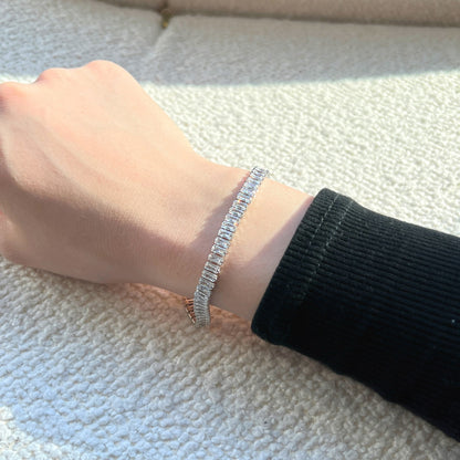 [Elitejewels]Exquisites Smaragdschliff-Tagesarmband