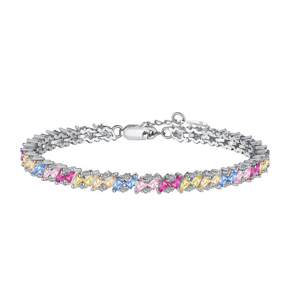 [Elitejewels]Ornate Sparkling Multi Cut Party Bracelet