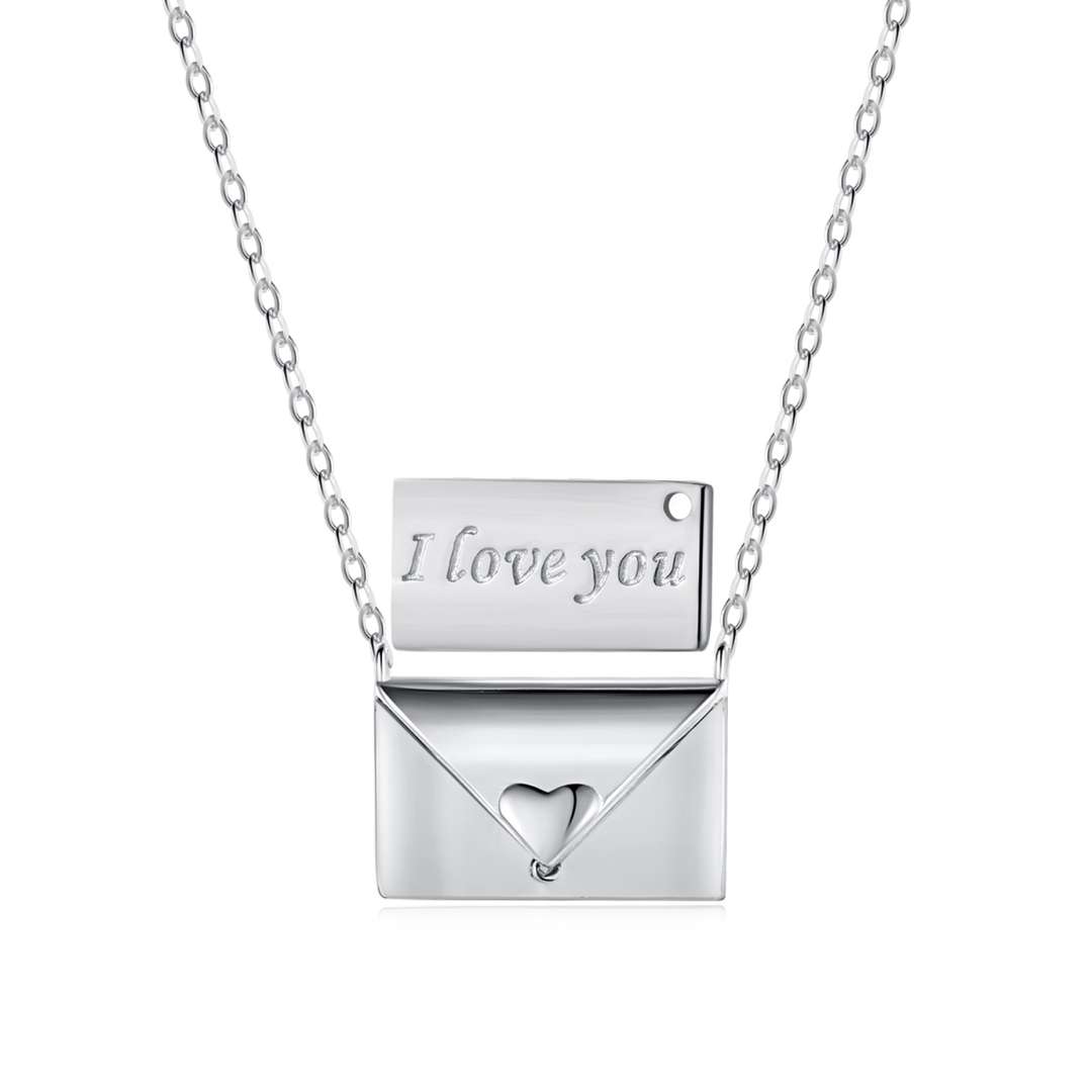 [Elitejewels]Envelope Heart Shape Mother's Day Necklace