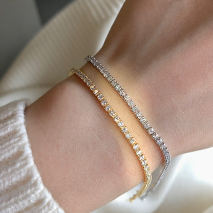 [Elitejewels]Radiant Shinning Princess Cut Tennis Bracelet