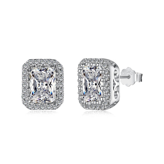 [Elitejewels]1.0 Carat Luxurious Dainty Emerald Cut Daily Earrings