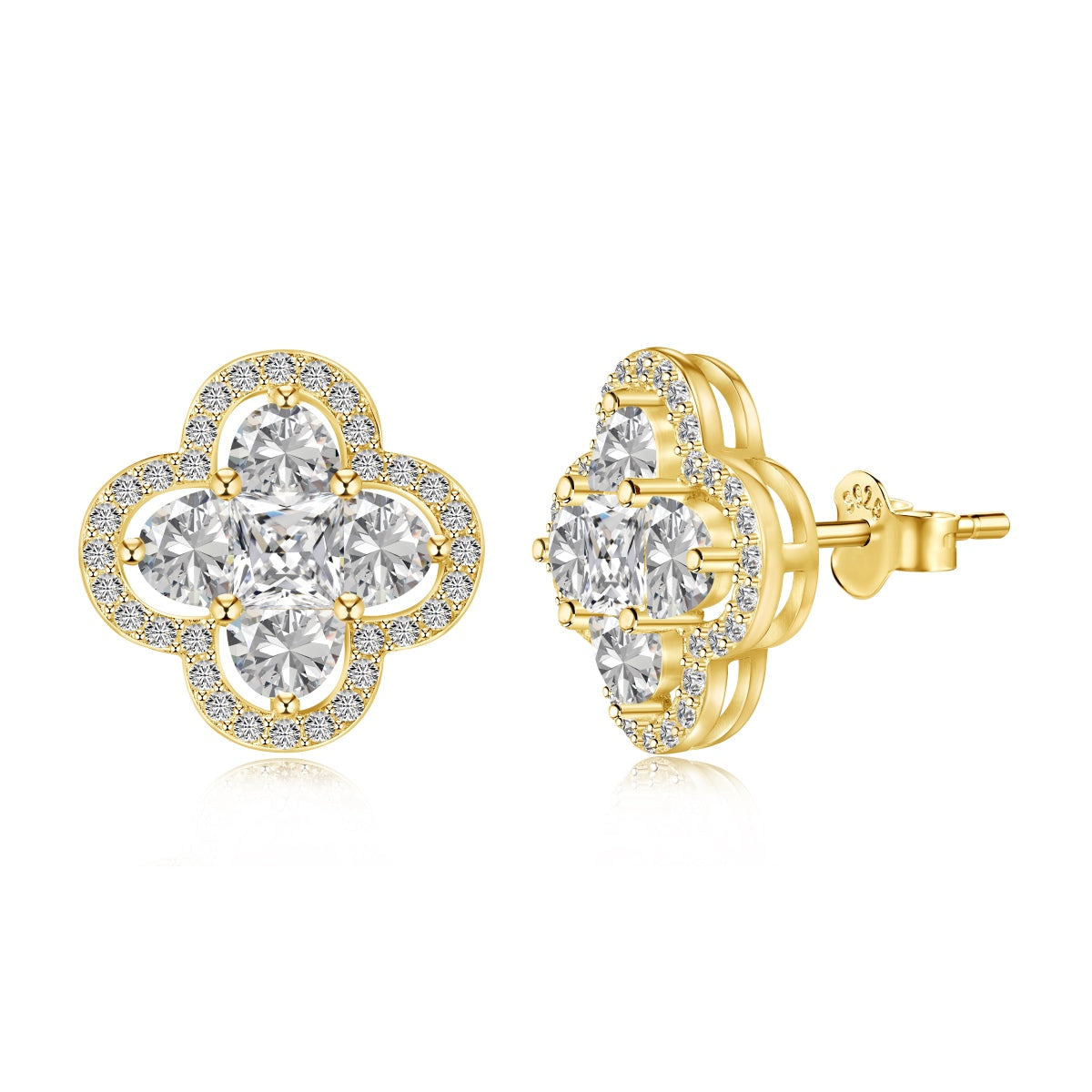 [Elitejewels]Lucky Four-Leaf Clover Exquisite Earrings