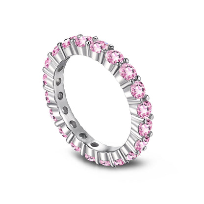 [Elitejewels]Sparkling Round Cut Tennis Ring