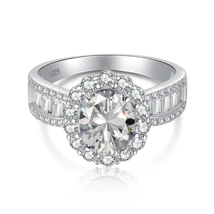 [Elitejewels]1.5 Carat Dazzling Charming Oval Cut Banquet Ring