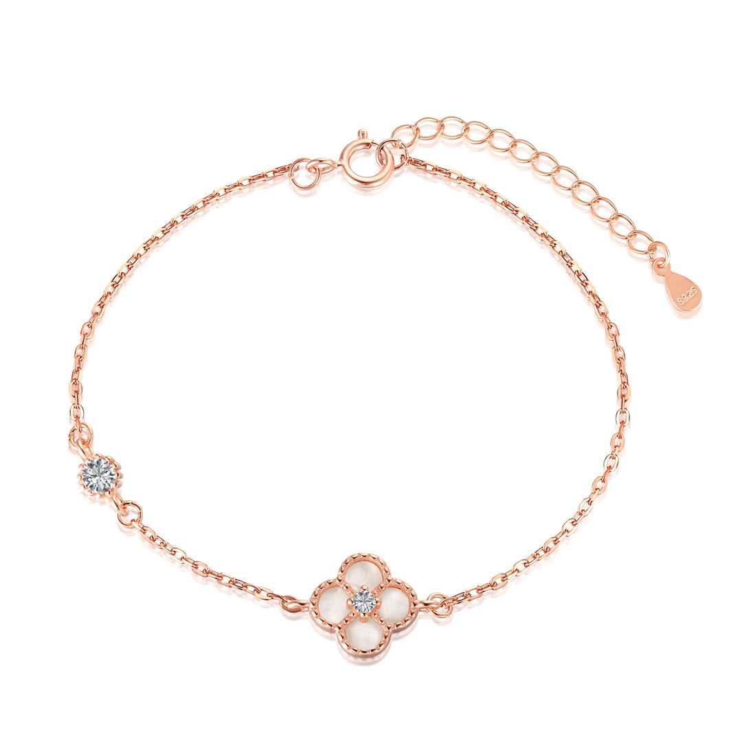 [Elitejewels]Delicate Four Leaf Clover Bracelet