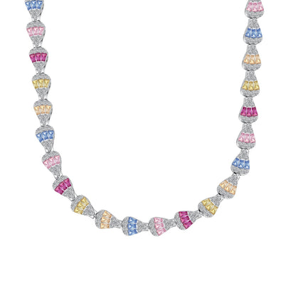 [Elitejewels]Radiant Colorful Rainbow Necklace