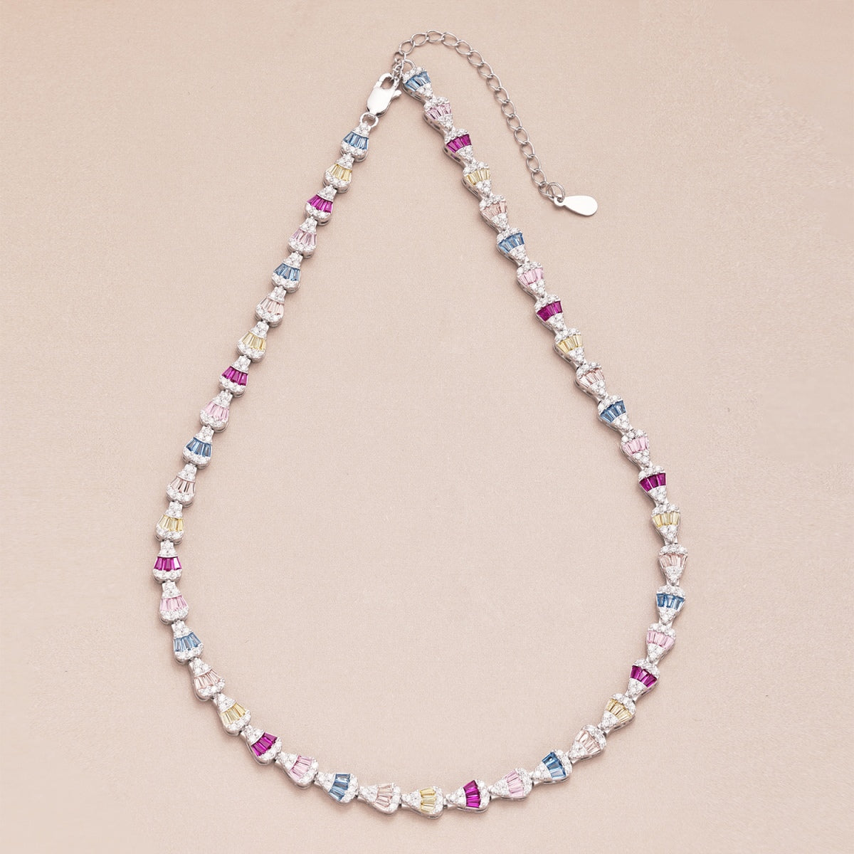 [Elitejewels]Radiant Colorful Rainbow Necklace