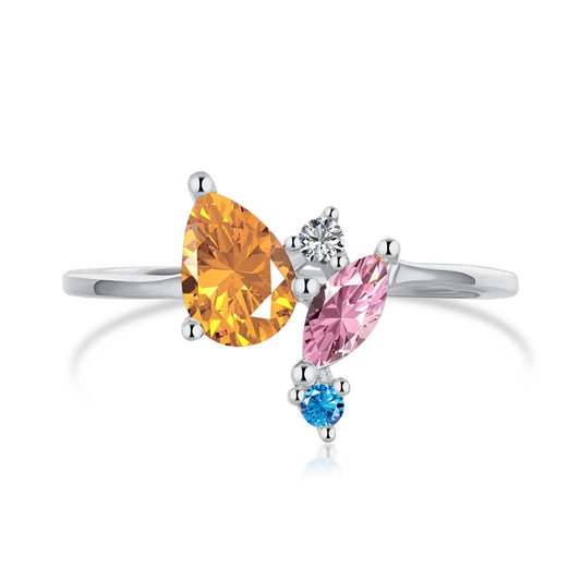 [Elitejewels]Radiant Colorful Multi Cut Daily Ring