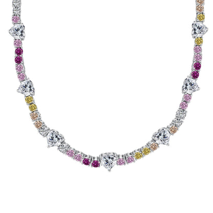 [Elitejewels]Delicate Colorful Rainbow Tennis Chain