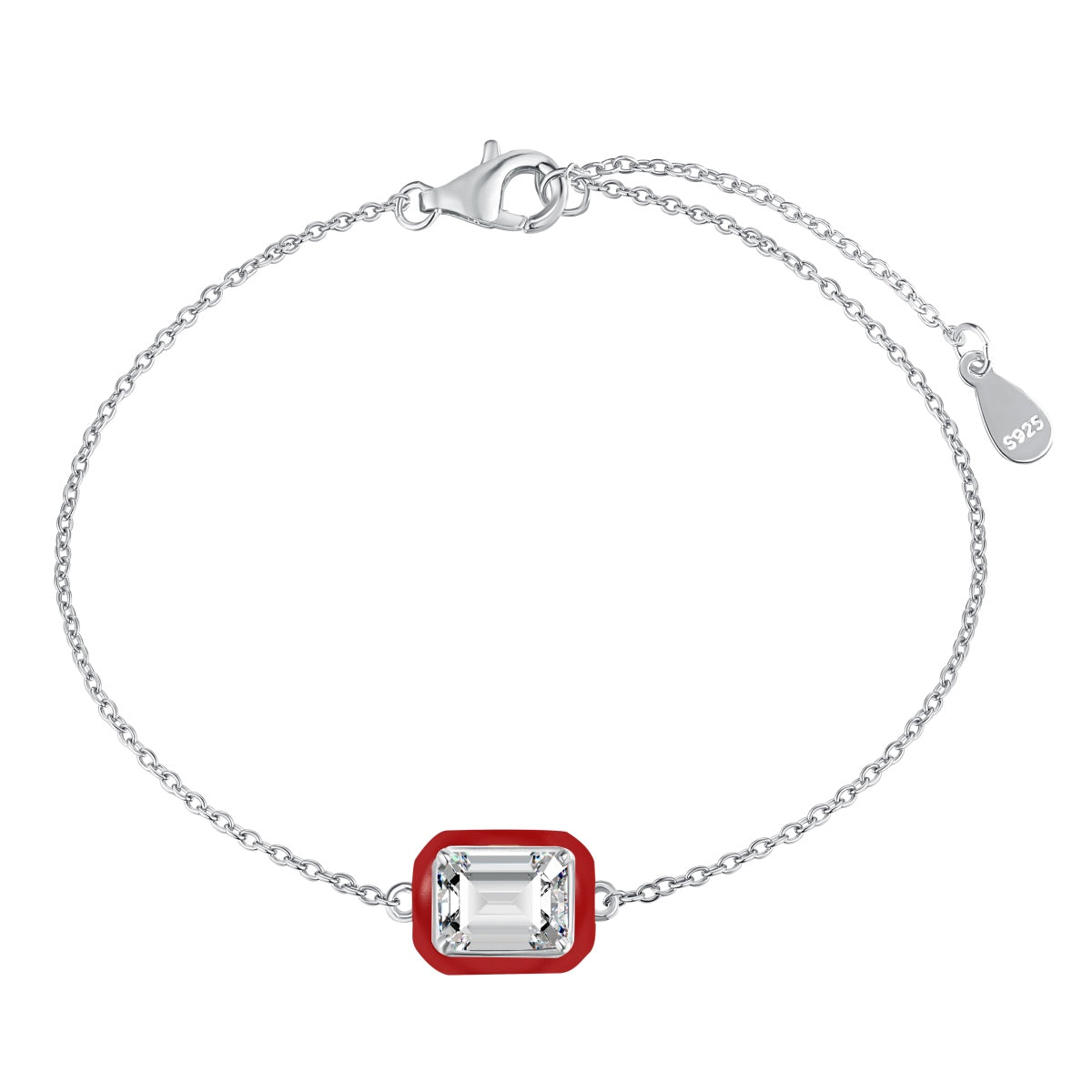 [Elitejewels]2,0 Karat funkelndes buntes Smaragdschliff-Tagesarmband