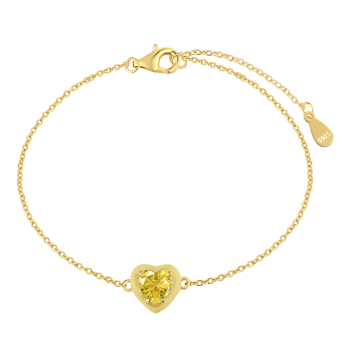 [Elitejewels]Sparkling Romantic Heart Shape Lover Bracelet