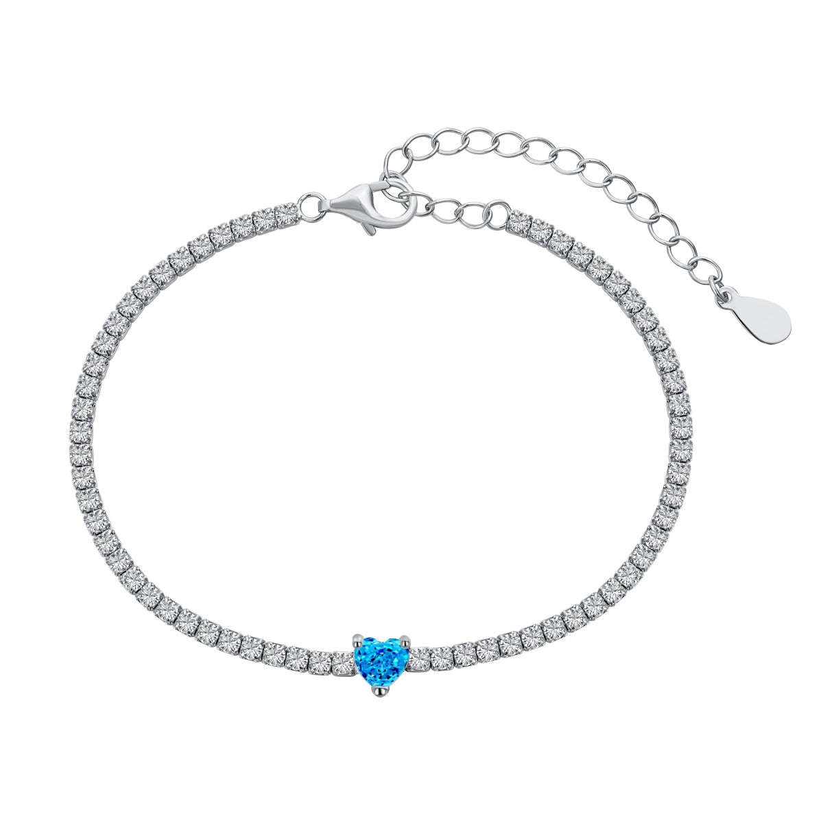 [Elitejewels] 0,5 Karat elegantes romantisches Herz-Armband für Liebhaber