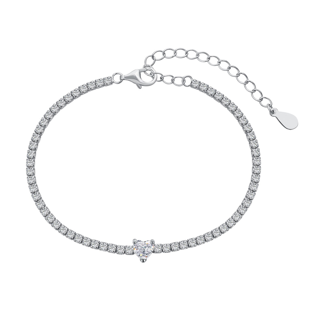 [Elitejewels] 0,5 Karat elegantes romantisches Herz-Armband für Liebhaber