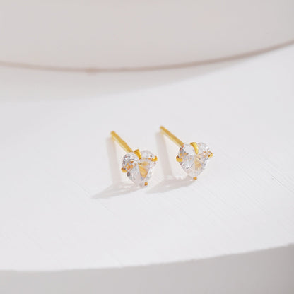 [Elitejewels]Sparkling Heart Shaped Simple Earrings