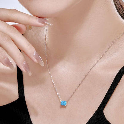 [Elitejewels]Luxurious Square Shape Colorful Necalack